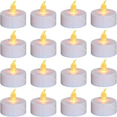 Nancia Battery Operated Flameless Tea Lights 24 Pack Warm Flicker