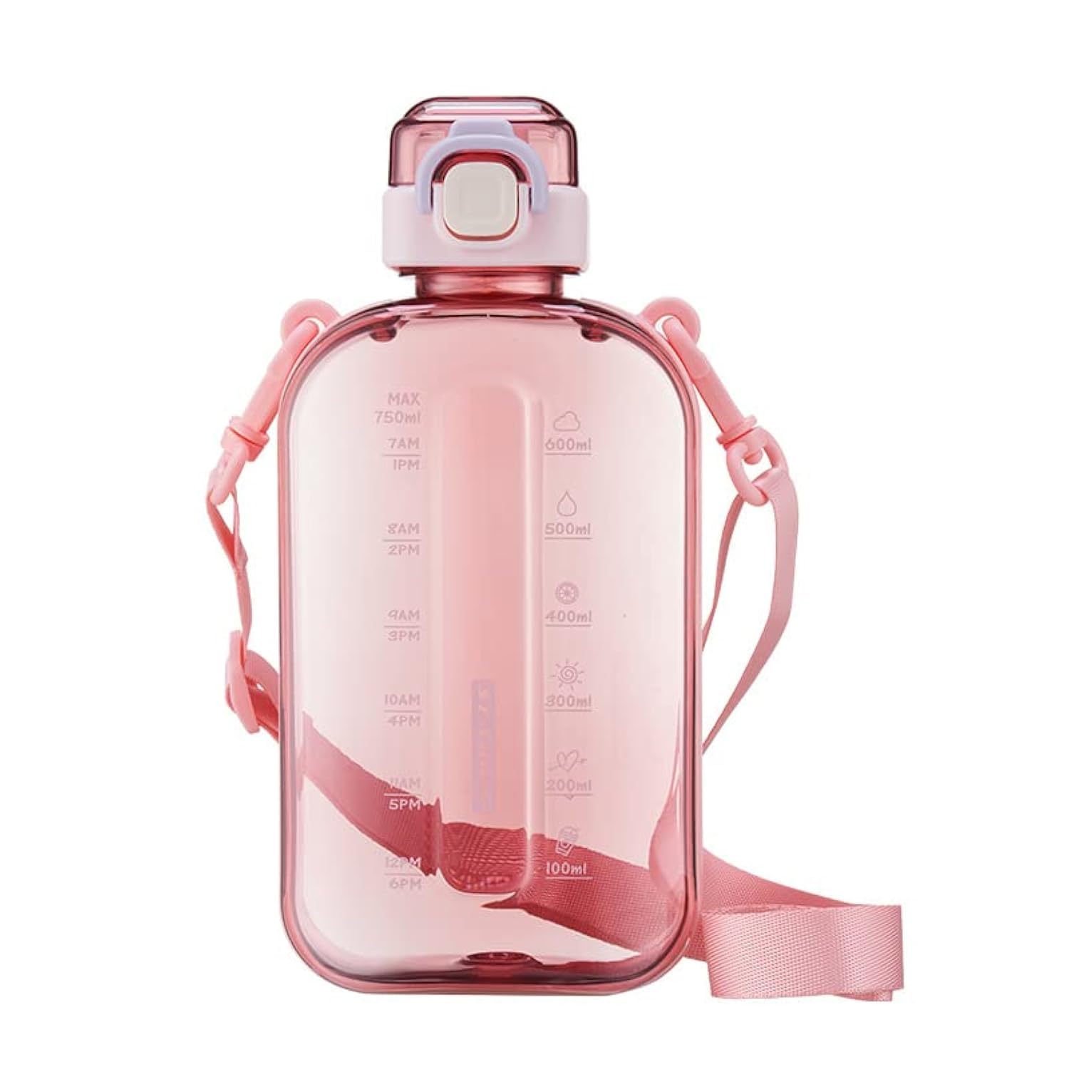 DSYSC Sports Water Bottle 750ml, Leakproof Drinks Bottle, Gym Water Bottle, Waterbottle with Healthy Material for Travel Picnic Camping Hiking(Pink)