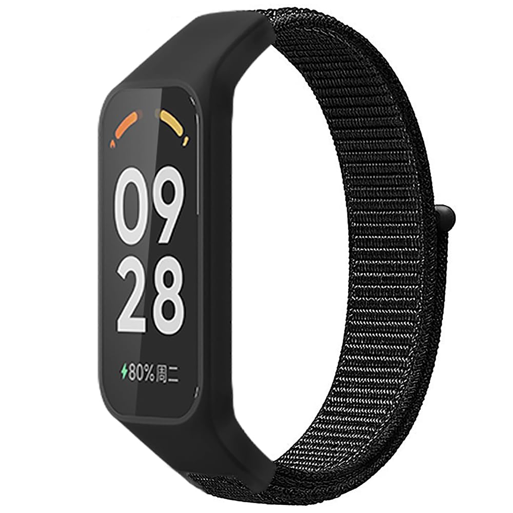 FYISWHO Breathable Watch Strap Sport for Xiaomi Smart Band 8 Active, Nylon Bracelet Replacement Band for Redmi Smart Band 2