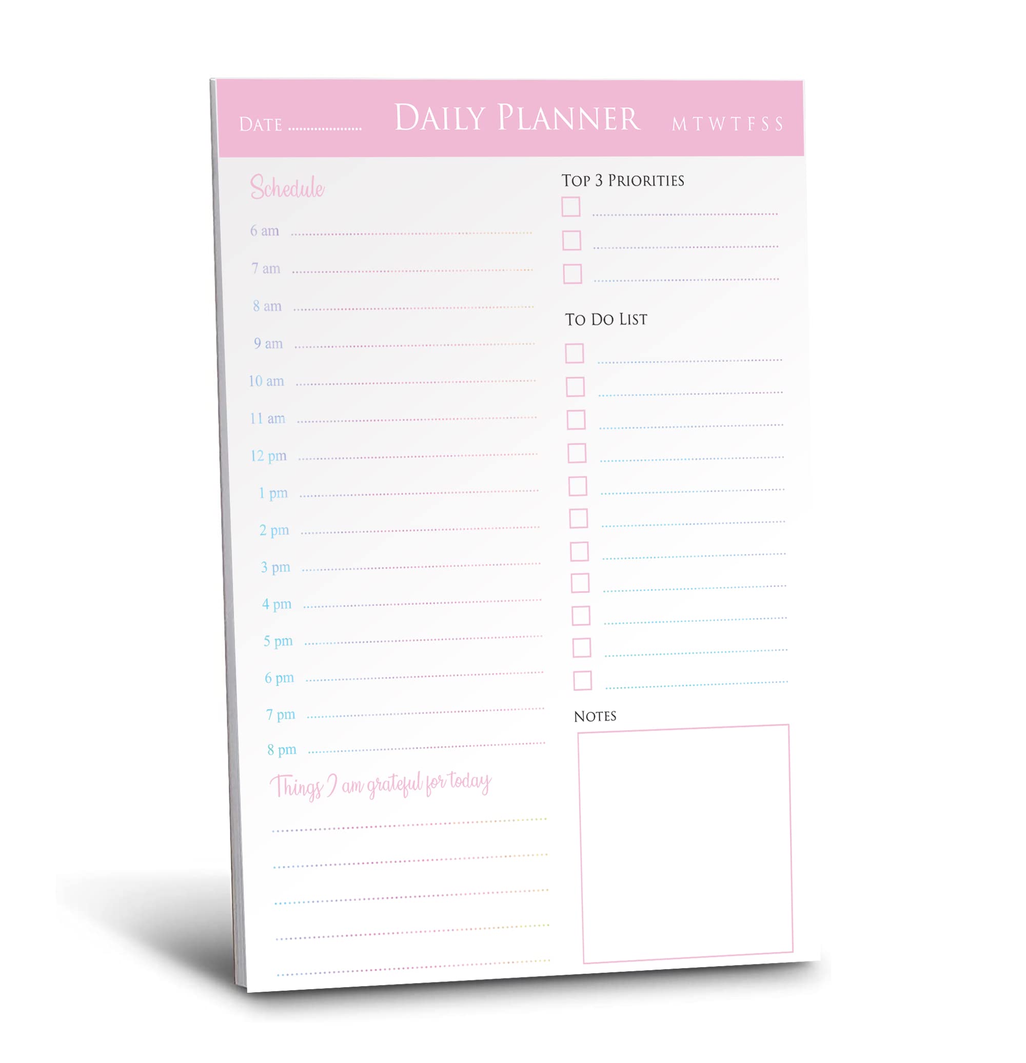 Daily Planner Pad & To Do List Notepad A5 with 50 Undated Tear-off Pages - Note Pad for Work Office- Daily Schedule, To Do List Planner, notes — image 1
