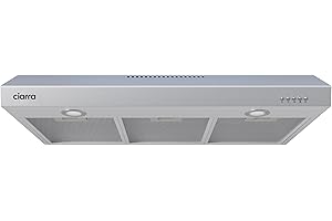 CIARRA Under Cabinet Range Hood 30 inch Ductless Convertible Duct, Stove Vent Hood for Kitchen with 3-Speed Exhaust Fan in Stainless Steel