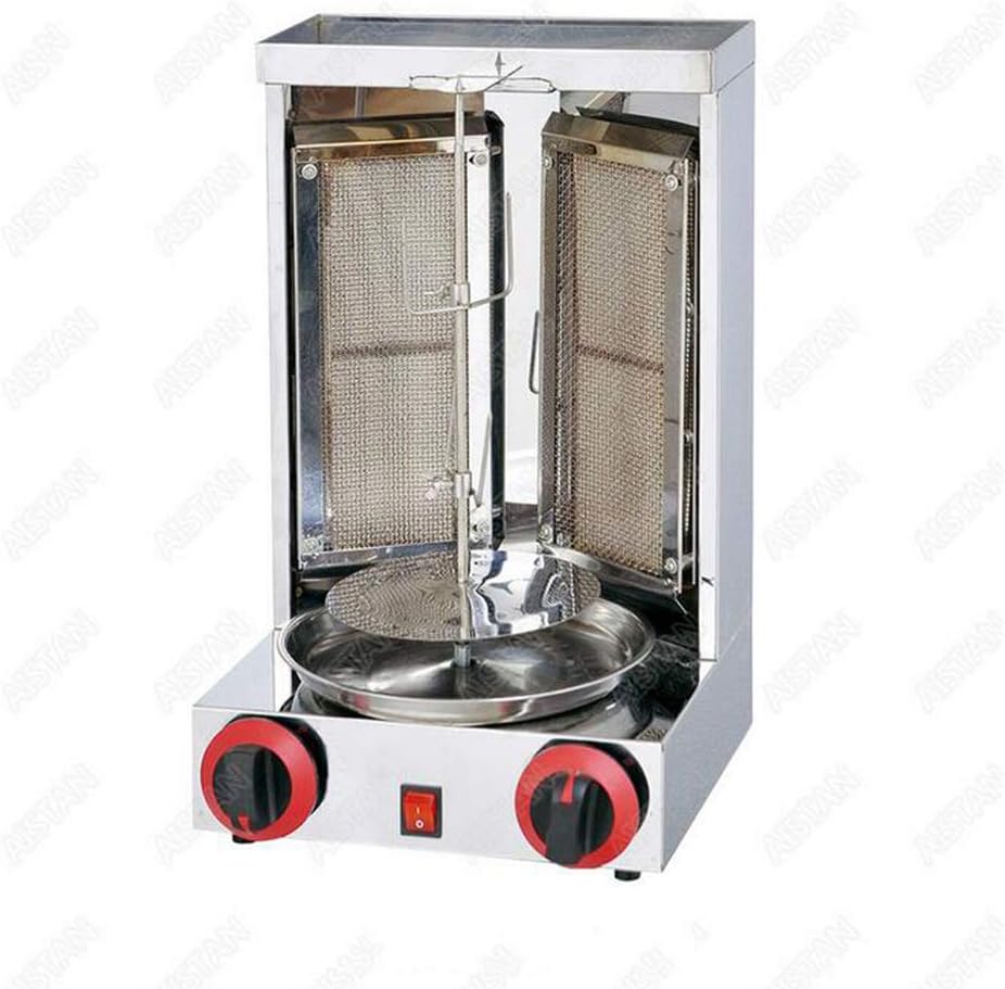Barbecue Turkey Kebab Machine Shawarma Roasters Rotisserie Ovens Gas Two Burners