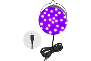 CICINY Led Black Light Light, 10W USB Hangable UV Blacklights with Hook, Black Light Lamp for Glow Party, Glow in The Dark Halloween Decorations, Room, Body Paint, Poster, Pet Urine Detection