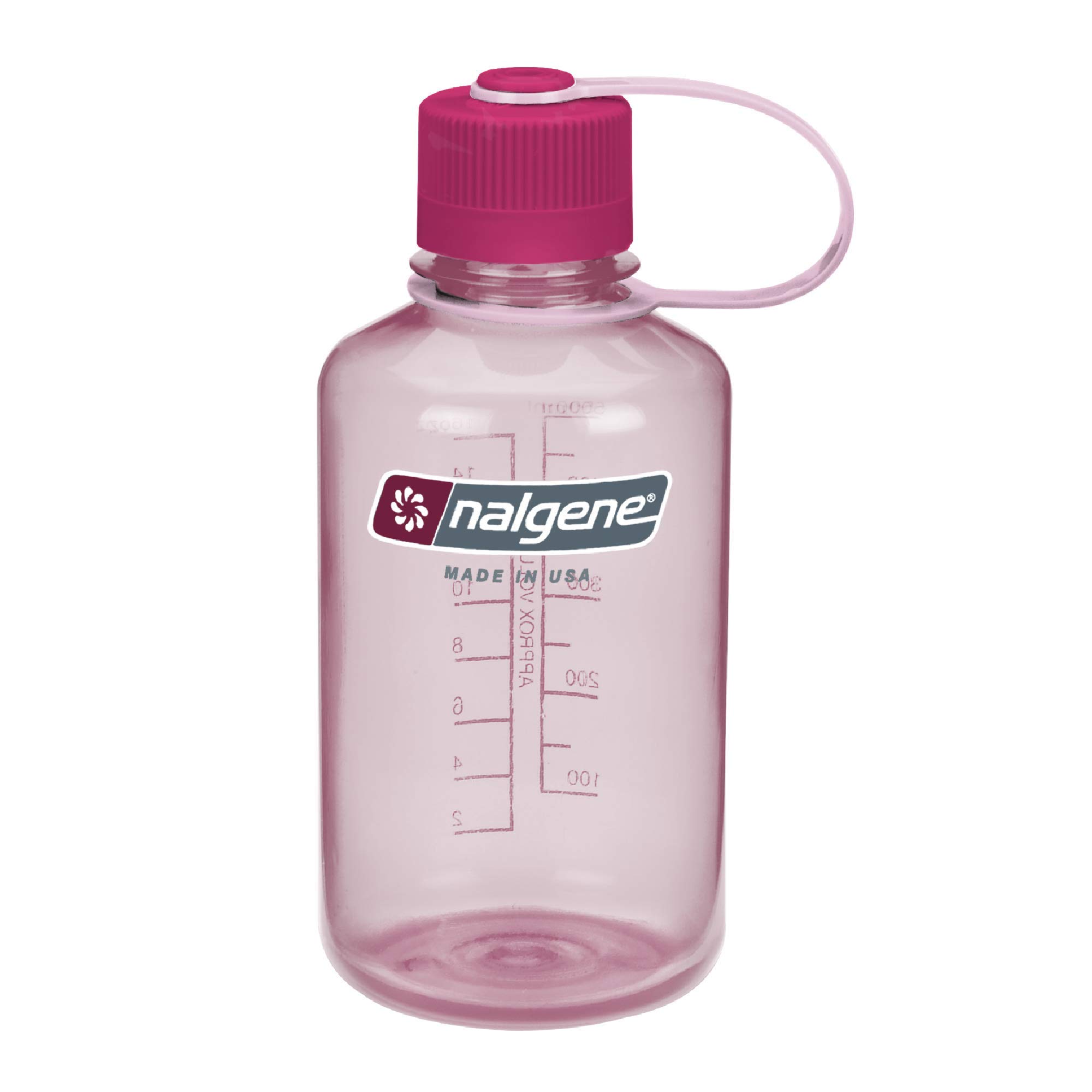 Nalgene Narrow Mouth Tritan Bottle, clear pink, 16 oz