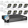 16CH ExpandableWESECUU Poe Security Camera System, 4K CCTV Camera Security System 8pcs IP Home Security Cameras Outdoor, 2-Way Audio, Human Detection, with 3TB HDD for 24-7 Recording (POE8 KIT)