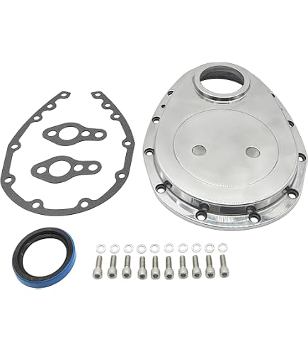 RPC Black Timing Chain Cover Kit For Small Block Chevy 283-400