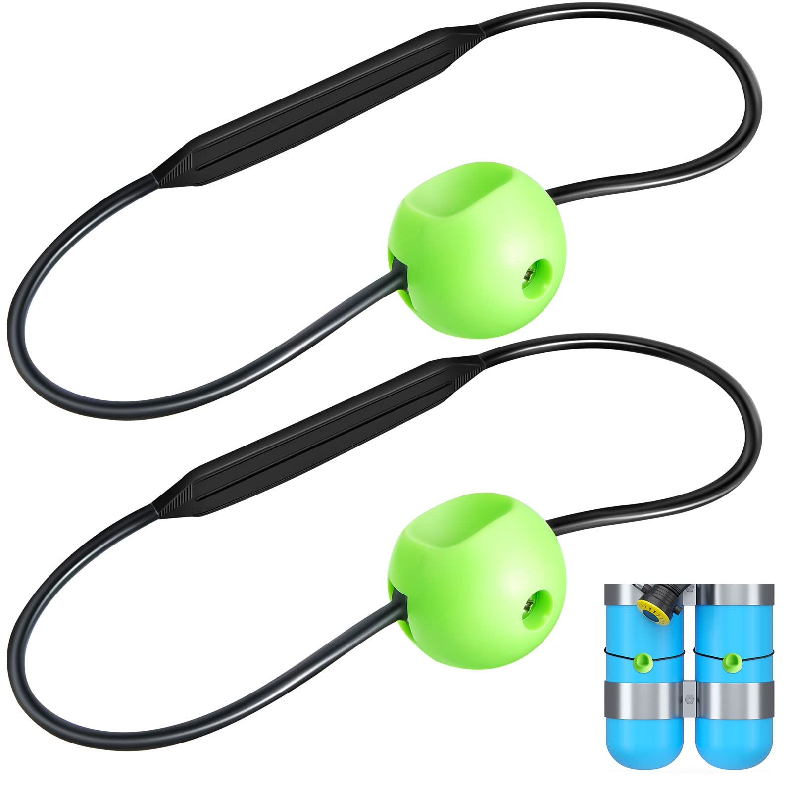 Photo 1 of 2 Pcs Tank Banger Underwater Signal Device Cylinder Diving Tank Accessories for Divers Noise Maker (Black and Green)
