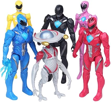 Amazon.com: L'OGA Figuras de Acción Power Rangers Juguetes 6 unids/Set Super Heroes 5 pulgadas Juguetes Niño Regalos Decoración: Toys \u0026 Games