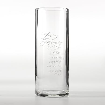 Personalised In Loving Memory Memorial Cylinder Vase Remember