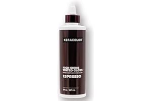 Keracolor High Shine Tinted Hair Gloss, In-Shower Hair Glaze, Sheer Color-Enhancing Glossing Treatment, Espresso, 8 Fl Oz