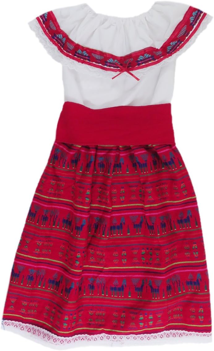 Mexican Clothing Co Girls Mexican Costume Blouse n Skirt Poplin