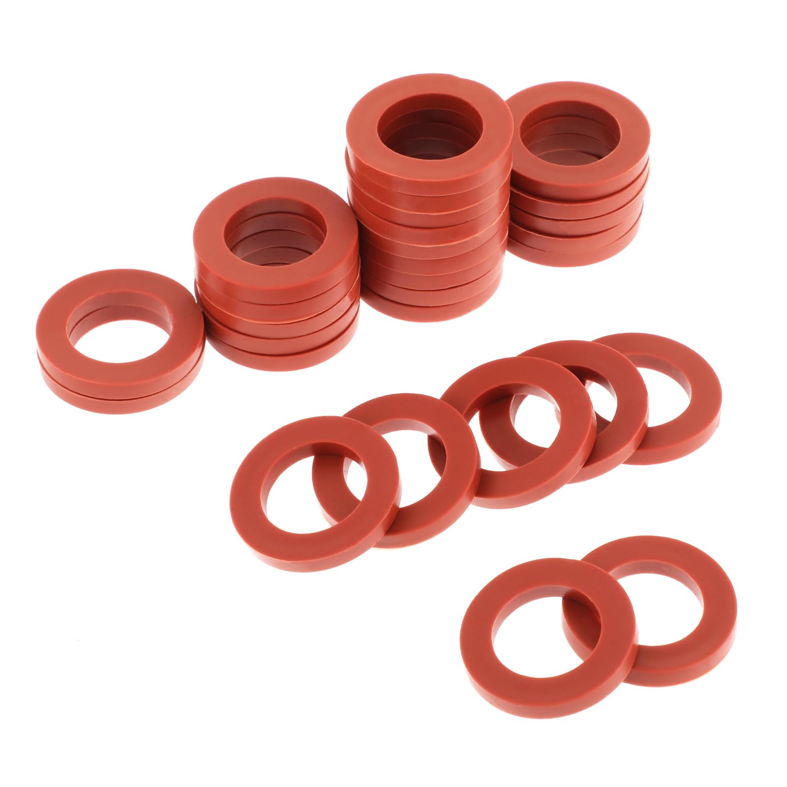 10-Pack 1/2 Inch Red Rubber Garden Hose Washers – Heavy Duty Flat Gaskets For Leak-Proof Hose Fittings
