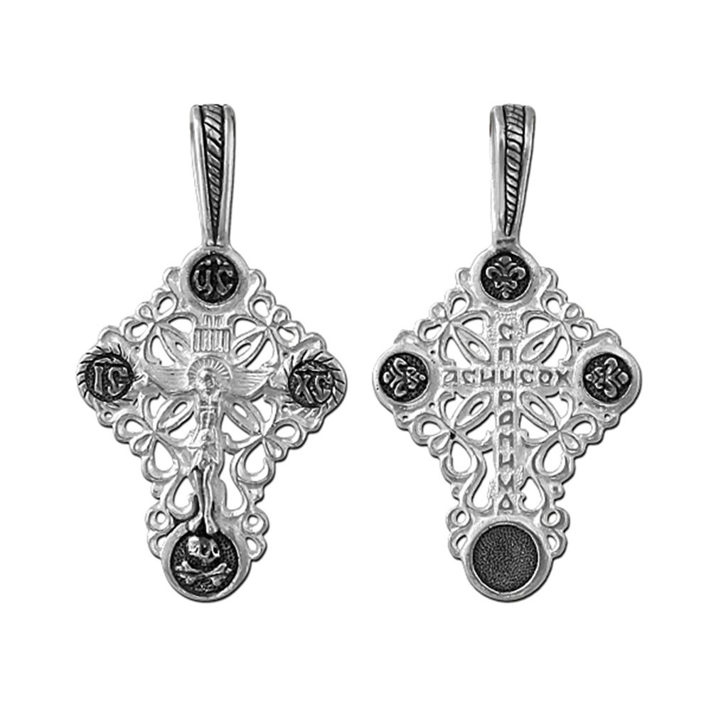 NKlaus 925 sterling silver crucifix cross Orhodox pendant russian 4617 baptism