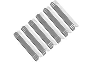 YIHAM Flame Tamers for Nexgrill 6 Burner 720/730-0896B 730-0896 720-0896C 720-0898 720/730-0882A 720-0969 5 Burner 720-1046 Replacement Parts, Heat Plate Shield Tent 14 9/16 inch, Set of 6, KS708