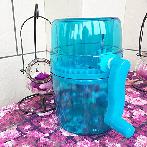 STARmoon Portable Hand Crank Manual Ice Crusher Shaver Shredding Snow Cone Maker Machine Kitchen Appliance