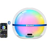 OLIGHT Sphere C Smart Night Light, USB-C Rechargeable, Ambient Table Lamp with APP Control, 75 Lumens RGB Dimmable Bedside lamp, Portable for Parties, Camping, Decoration (Type-C Cable Excluded)
