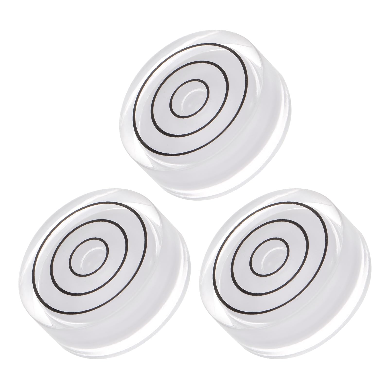 Kozelo 3pcs Small Circular Bubble Spirit Levels - [32mm Diameter 12mm Thickness] Mini Round RV Bullseye Level Leveling Tools for Travel Trailer Turntable Camera, White