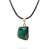 Ayana Crystals Emerald Pendant Necklace – May Birthstone Jewelry for Emotional Balance & Heart Chakra, Ethically Sourced Crystal for Women