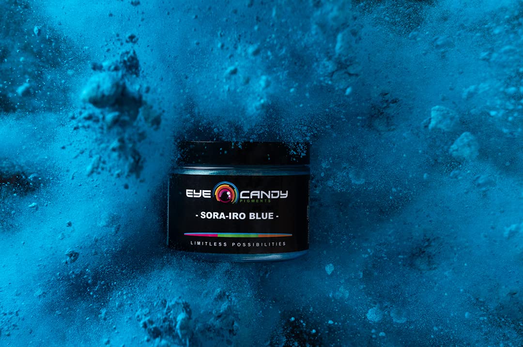 Eye Candy Premium Mica Powder Pigment “Sora-IRO Blue” (50g) Multipurpose DIY Arts and Crafts Additive | Woodworking, Epoxy, Resin, Paint, Soap, Nail Polish, Lip Balm (Sora-IRO Blue, 50G)