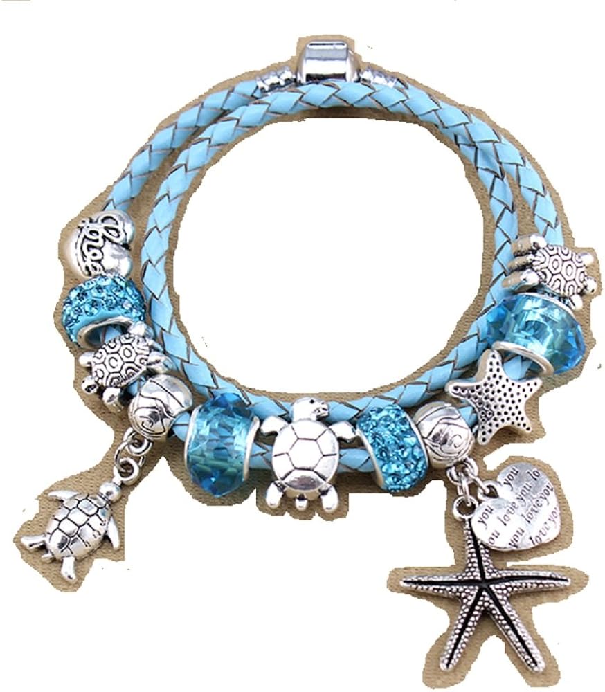 Silver & Blue Crystal Starfish Turtle