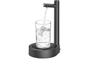 Desktop Water Dispenser, Femicgal Rechargeable Smart Table Water Dispenser with 7 Levels Quantitative, Portable Desktop Water Pump, Water Dispenser for 5 Gallon Bottle, for Home Office RV Camping