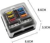 KAOLALI Fuse Box 6/12 Way with LED Indicator Damp-Proof Cover 12V Boat view 8