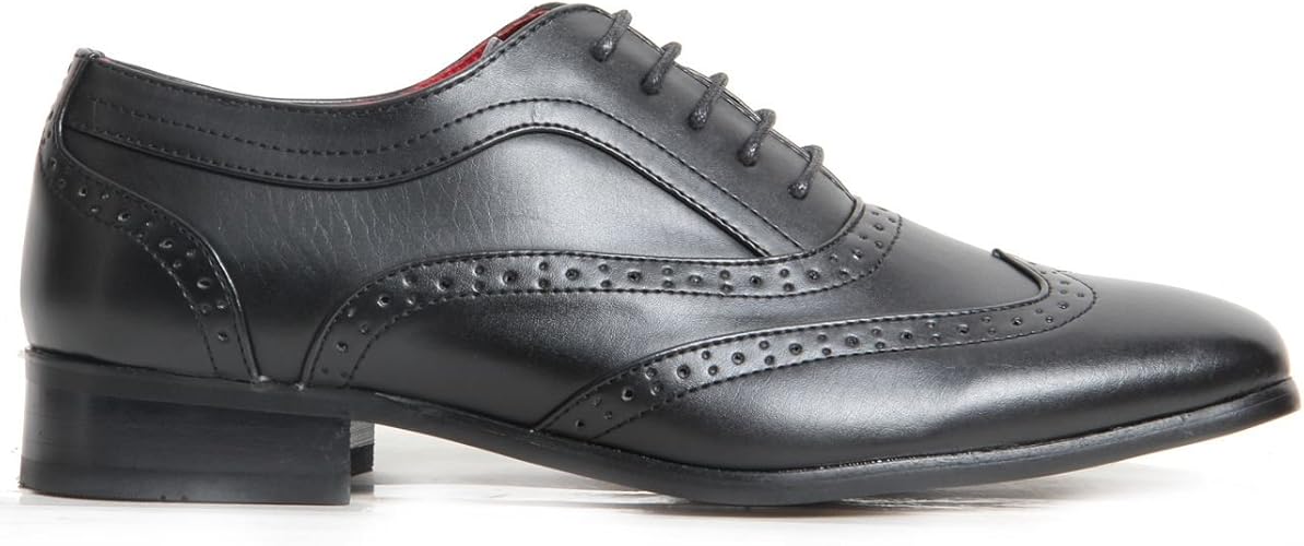 plain black brogues