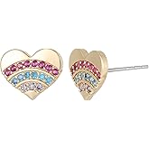 Upowka Small Heart Stud Earrings,Love Friendship Heart Stud,Dainty Gold Heart Statement Earrings for Women