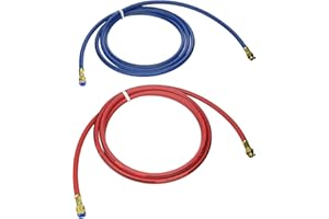 Robinair 34722 Replacement 9' Long Red and Blue R-134a Enviro-Guard Hose Set for 34788, 34288, and 34134Z RRR Machines