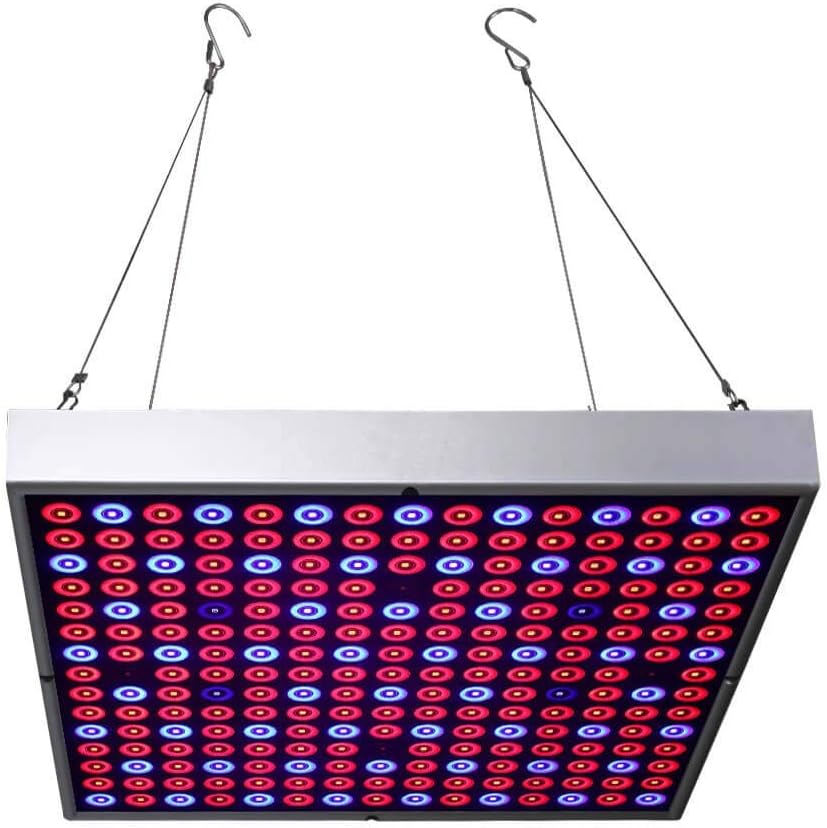 JCBritw 45W LED Grow Light Panel Full Spectrum with IR & UV 225PCs Growing Lamps for Indoor Greenhouse Hydroponic Plants Growing and Flowering