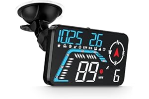 Liiiyuan Head Up Display G12, A Car Head Up Display with Multifunctional Mileage Display, Suitable for All GPS Speedometer Models, USB Plug and Play, Easy Installation