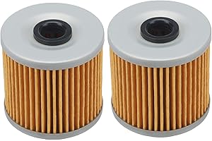 YERBAY 2 Pack Oil Filter for Kawasaki Bayou 220 250 300 KLF220 KLF250 KLF300 Lakota 300 KEF300 1995-2003 BJ250 Estrella 1994-2000 KLR650 1987-2022 KLR250 650 KL250 600 650 KLX650 KLT250 200 KZ250 Z200