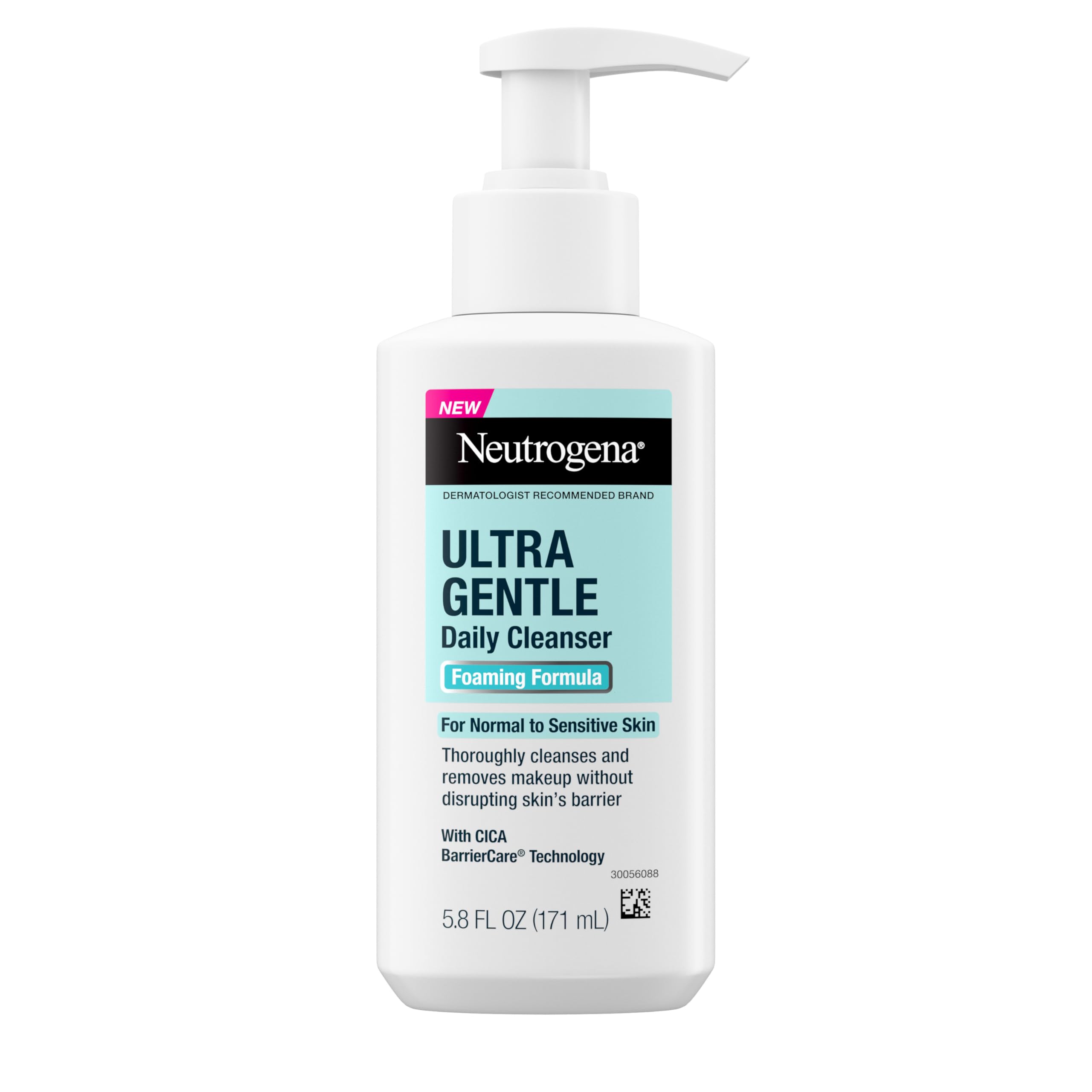 Photo 1 of Neutrogena Ultra Gentle Foaming Facial Cleanser, Foaming Face Wash for Sensitive Skin, Gently Cleanses Away Dirt, Oil & Makeup Without Over Drying, Fragrance-Free, 5.8 fl. oz