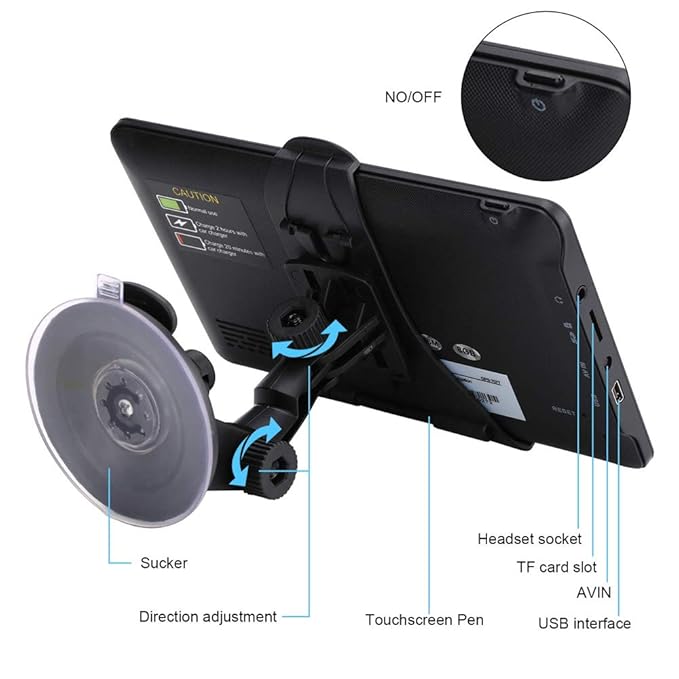 LHNA Bluetooth Navegador GPS Navegación con Pantalla táctil ...