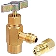 R134a Air Conditioner A/C Refill Refrigerant Dispensing Tap Valve Bottle Opener Adapter Refueling Conditioning Kit Fit for Home Air Conditioning Automotive Air Conditioning Refrigerant Charging