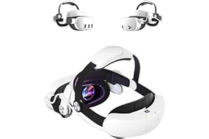 WOUNMTT Head Strap for Oculus Meta Quest 3/3S with Battery, Adjustable VR Accessories with One-Click Fit, Rear Cushion Dial, 2–4H Playtime, VR Head Strap Reduce Facial Stress for Gaming Comfort