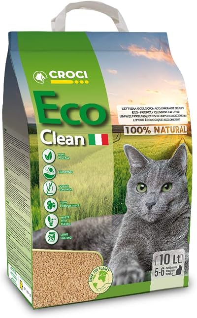 Croci Eco Clean Litter 10 L Clumping Biodegradable Cat Litter