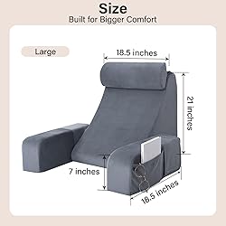 ENITYA Reading Pillow with Arms for Bed