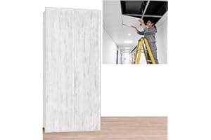 XILYZMO Ceiling Tile, Aluminum Material Smooth Ceiling Panel, Easy Housetop Tiles, Interior Installation Office Bathroom Deco