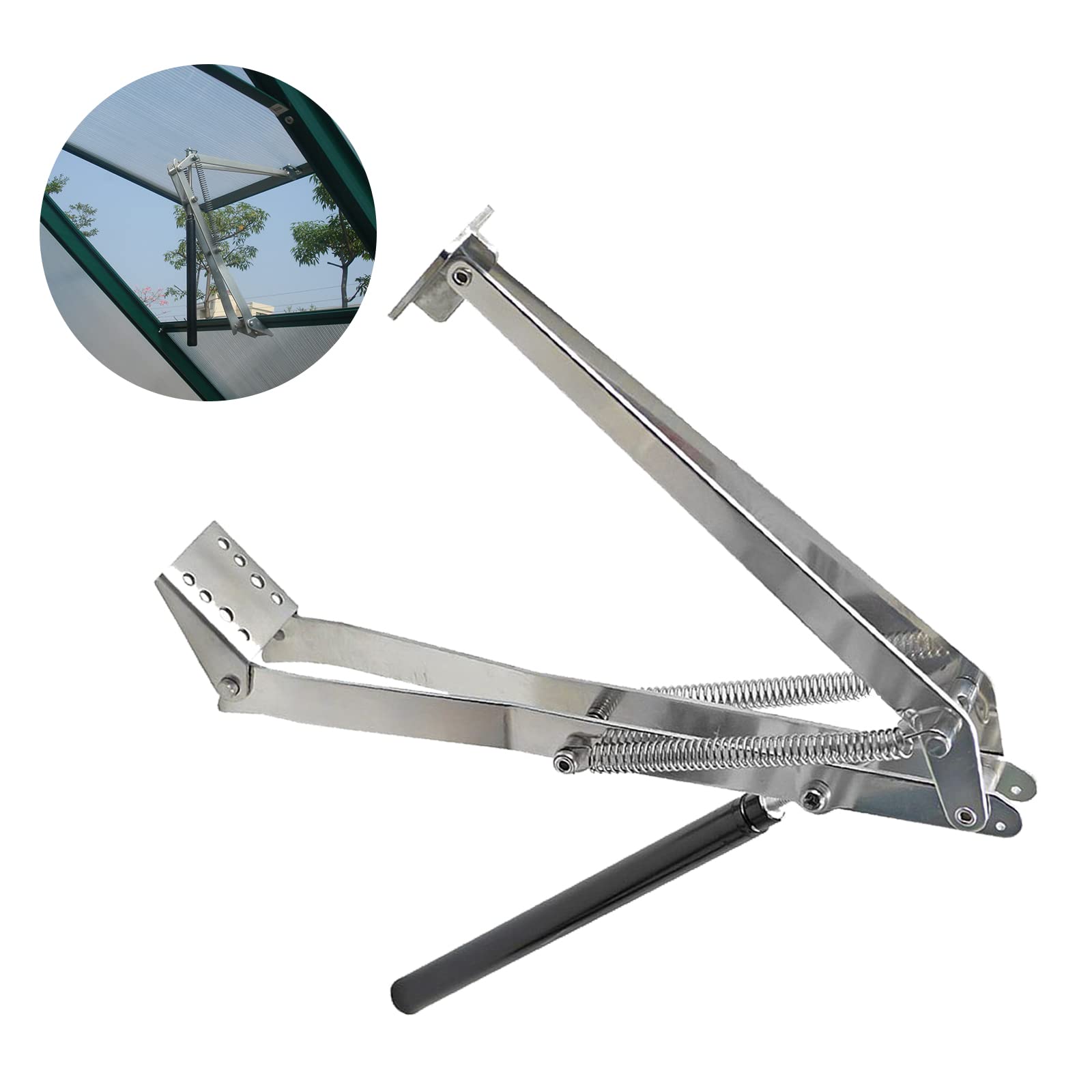 Greenhouse Window Opener, Automatic Roof Vent Opener, Greenhouse Accessories, Solar Window Louvre Thread Opener, Up to 15 kg (Dual Spring Opener)