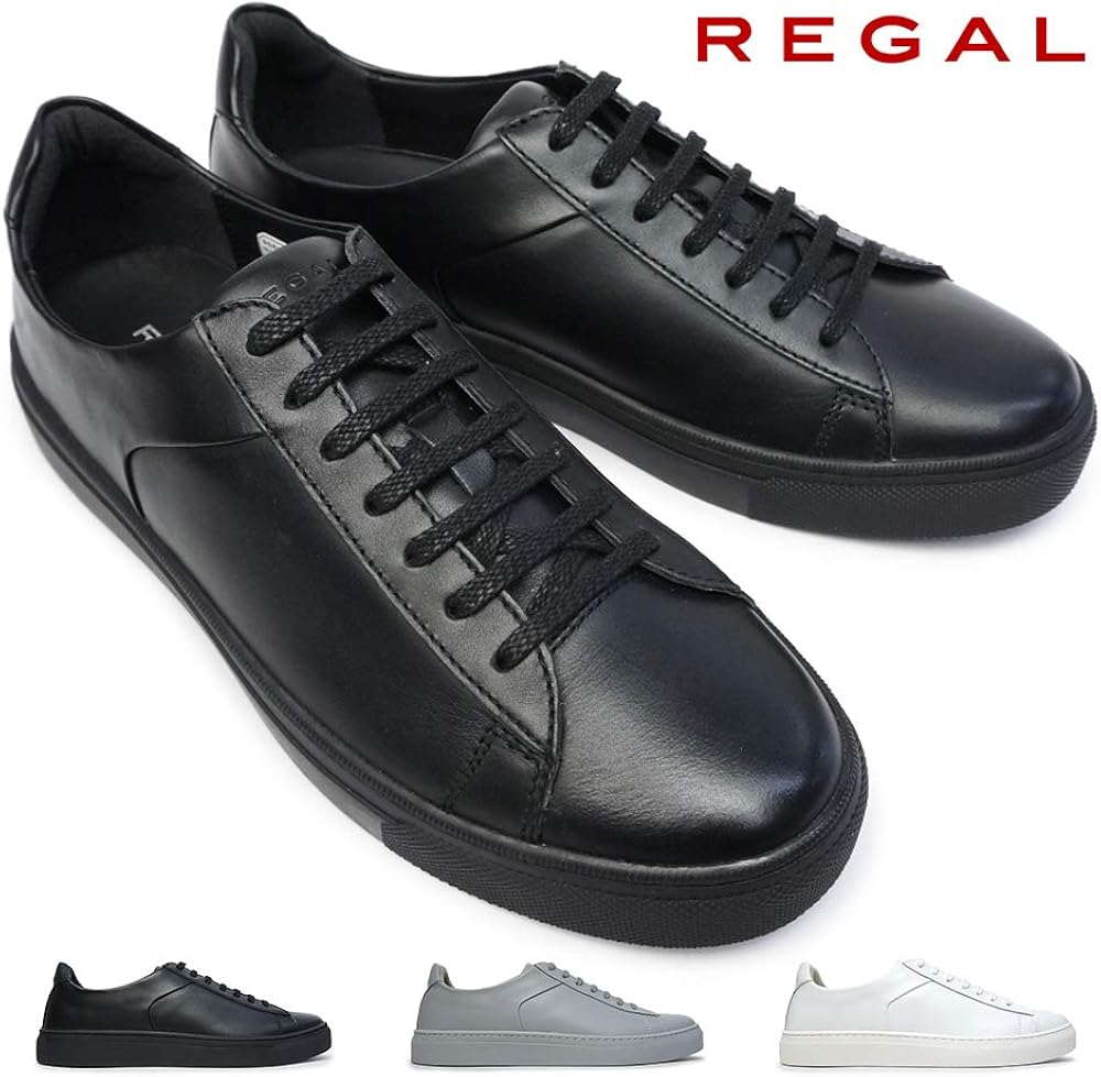 Amazon リーガル 靴 メンズ レザースニーカー 56tr カジュアルシューズ 本革 レースアップ 56trah ブラック 24 0cm Regal リーガル スニーカー