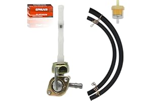SPNUVR Fuel cock Thin Teeth Fuel Petcock Switch Compatible with Honda CB125S CB400F Coleman CT100U CC100X 98cc Mini bike with 50cc 70cc 90cc 110cc 125cc 150cc ATV Dirt Bike, Trail Bike, Go-Karts