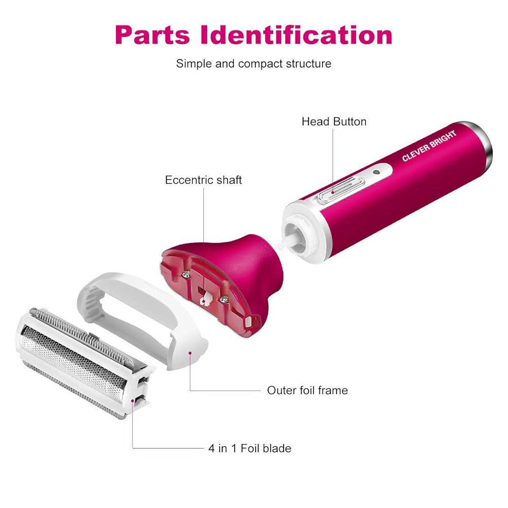 Women's Hair Removal Electric Shaver Ladies Razor 4 in 1 aooty