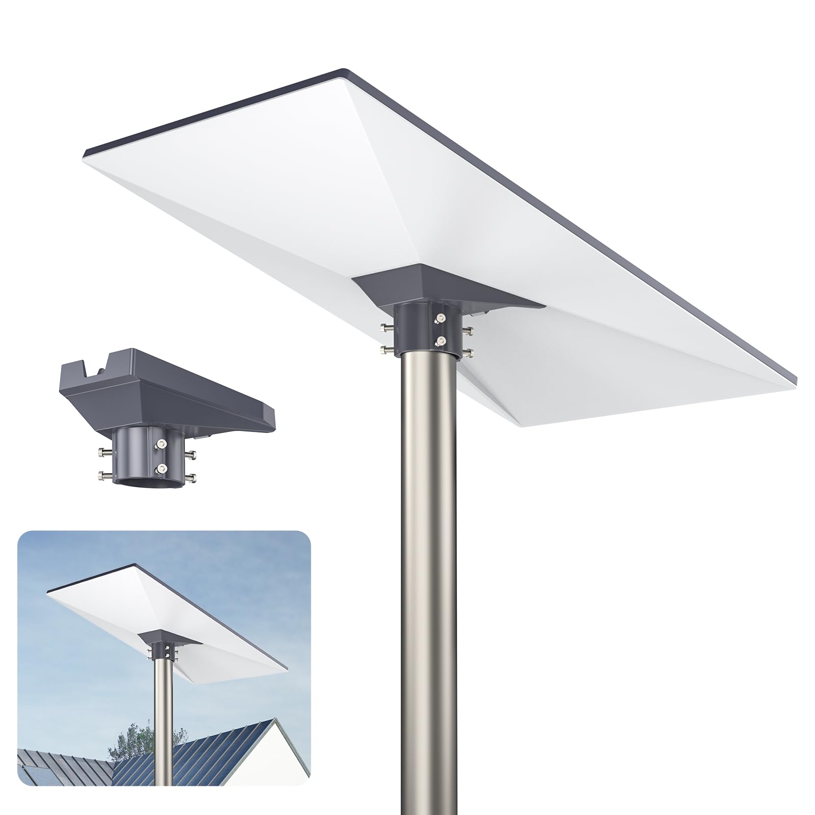 EDUP Starlink Gen 3 Pipe Adapter, Heavy Duty Pole Mount Kit for V3 Kickstand Dishy, Fits 31–51mm Pole, Aluminum Alloy Clamp for Starlink Gen3 Accessories, RV Roof Mount, Tool-Free Install