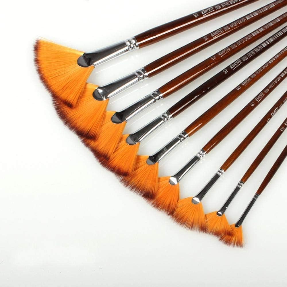 Set 6 Pennelli Per Acquarello E Acrilico | Setole In Nylon Per Artisti - Foto 7