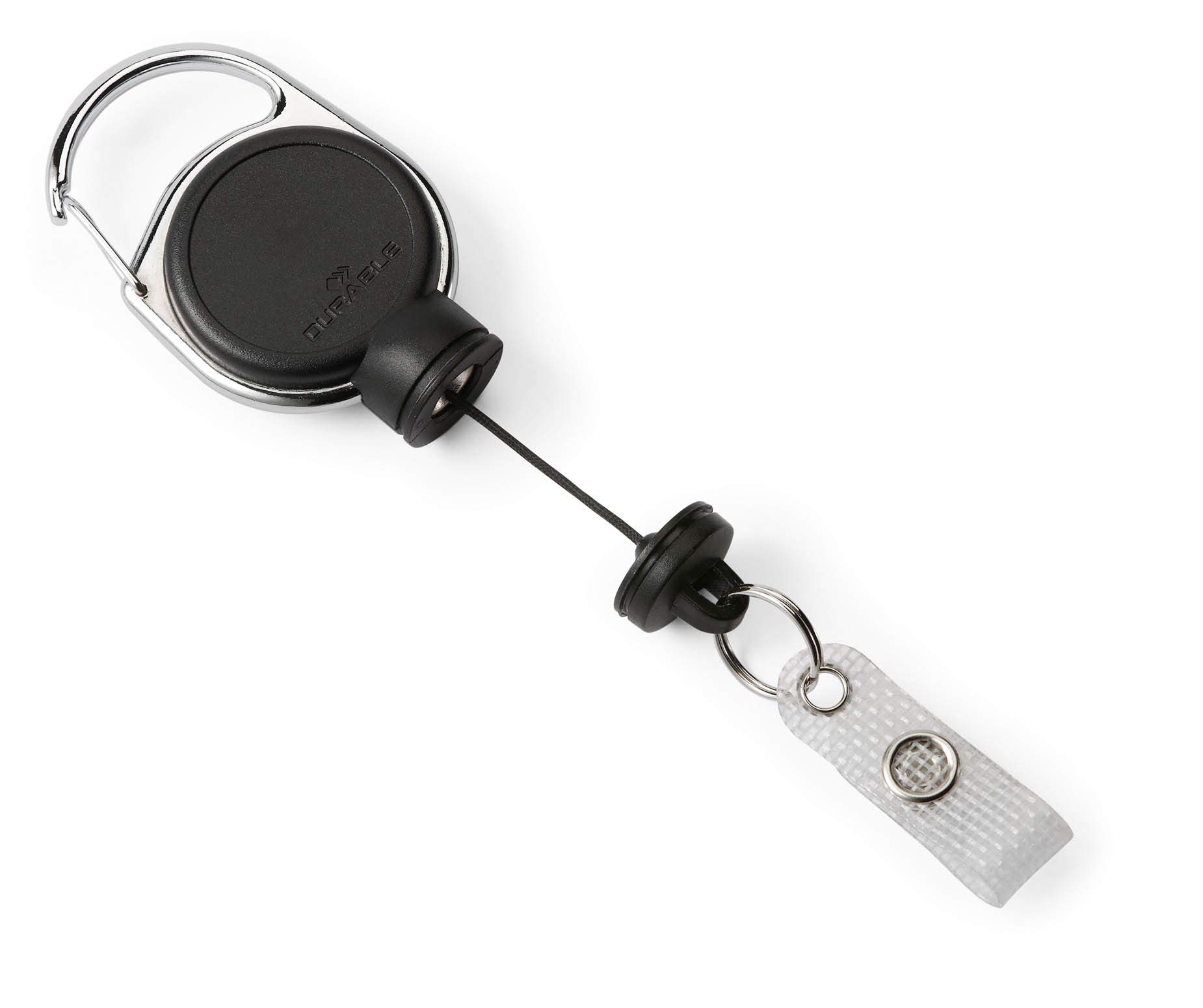 Durable Badge Reel Extra Strong in Black, Pack of 1, Hold up to 300g of Weight, Ideal for Heavy Keys or Cards โ image 1