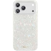 SCORPIFY for iPhone 17 Pro Case [Compatible with MagSafe] with Colorful Pearl Iridescent Design, Cute Clear Magnetic Phone Cover for Women Girls and Men, Bumper with Mother of Pearl Shell Pattern