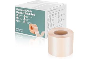 SUPHAN Hydrocolloid Roll for Wound Care - 2in*16ft Hydrocolloid Bandages with Self-Adhesive, Ultra Absorbent, Flexible & Waterproof, DIY Size First Aid Kit Essential