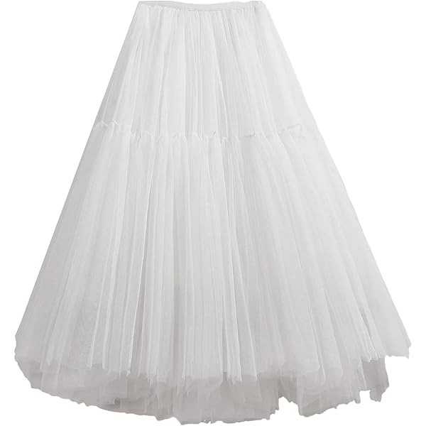 今週限定　lig. tulle skirt Zunfeo Tulle Skirt for Women Lace Mesh Long Tutu Skirt Trendy