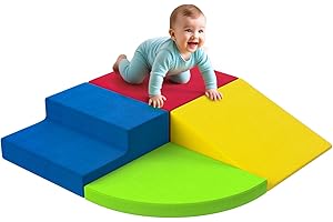 KEALIANA Large Climbing Toys for Toddlers,Foam Climbing Blocks for Toddlers,Baby Soft Foam Blocks for Climbing,4-Piece Soft Play Set,Jungle Gym Indoor for Toddler 1-3 Develop,Color Coordination,Motor skills